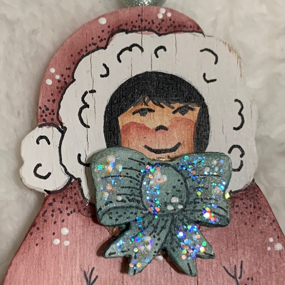 Alaska girl wood ornament Mary Harper #2